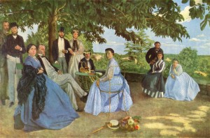Фредерик Базиль "В кругу семьи". 1867 г.
